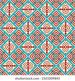 Colorful Geometric Ethnic Seamless Pattern