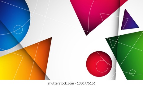 colorful geometric figures vector background