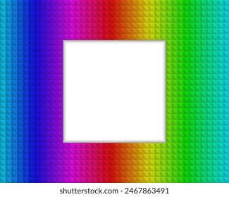 Colorful geometric
frame. Mosaic tiles. Vector illustration. 