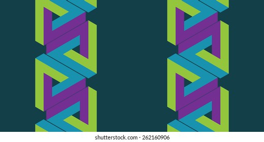 Colorful geometric futuristic abstract pattern light emerald 