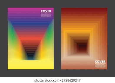 Vector de fondo abstracto de gradiente geométrico colorido con Formas en capas y profundidad suave, creando un enfoque visual moderno ideal para portadas, carteles y proyectos de diseño digital.
