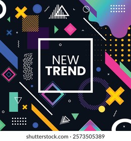 Colorful Geometric Gradient Background New Trend Modern Abstract Template Design Corporate Presentation.