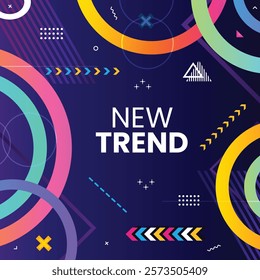 Colorful Geometric Gradient Background New Trend Modern Abstract Template Design Corporate Presentation.