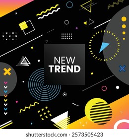 Colorful Geometric Gradient Background New Trend Modern Abstract Template Design Corporate Presentation.