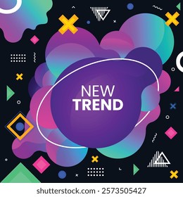 Colorful Geometric Gradient Background New Trend Modern Abstract Template Design Corporate Presentation.