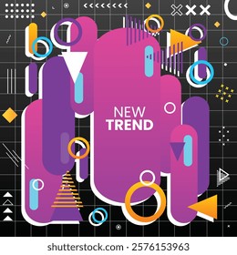 Colorful geometric gradient background New Trend Modern Abstract Template Design Corporate Presentation