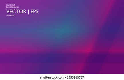 Colorful geometric gradient. Purple background with light reflex and shine. Deep blue color. Glass surface effect. Floodlight and spotllight on dark backdrop.