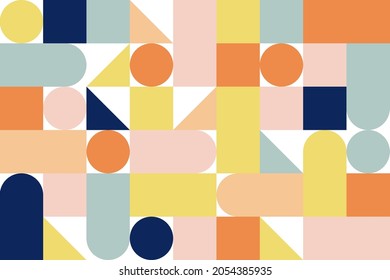 Colorful geometric graphic design rug. Modern Geometric Carpet. Vector illustration.