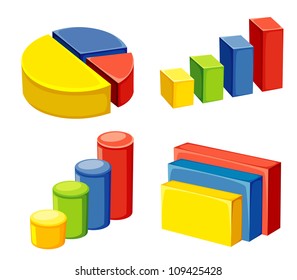 colorful geometric or graphs and charts