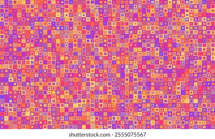 Colorful geometric grid pattern with minimal structure. Ideal for posters, creative materials, or textured backgrounds with a trendy, elegant touch.