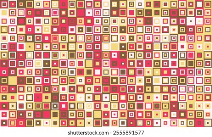 Colorful geometric grid pattern with minimal structure. Ideal for posters, creative materials, or textured backgrounds with a trendy, elegant touch.