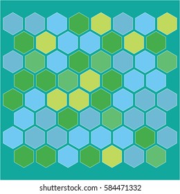 Colorful geometric hexagon pattern