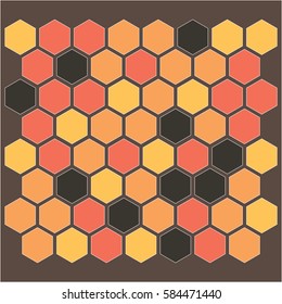 Colorful geometric hexagon pattern