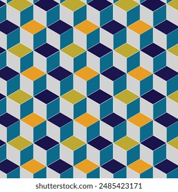 fondo de patrón hexagonal geométrico colorido,