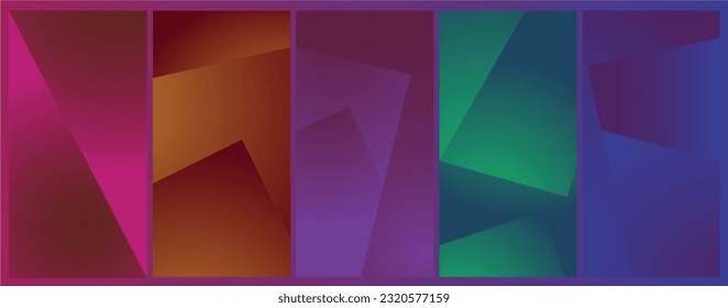 Colorful geometric horizon abstract background