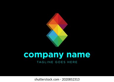 Colorful Geometric Initial Letter S Logo Design Vector
