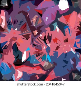 colorful geometric irregular abstract pattern print textile