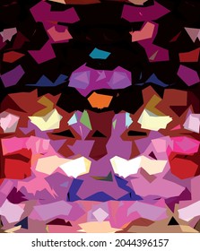 colorful geometric irregular abstract pattern print textile
