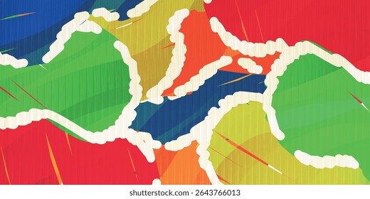 Colorful Geometric Japanese Pattern Background