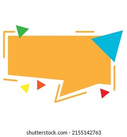 Farbige geometrische Beschriftung, Vektorhintergrund, Blau, Dialog, Dreieck, Vektorgrafik 