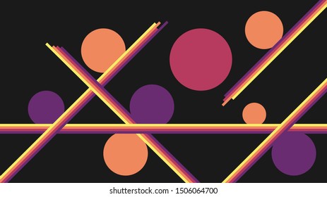 Colorful geometric line art design