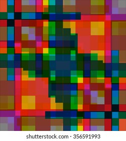 Colorful geometric lines of a colored background.