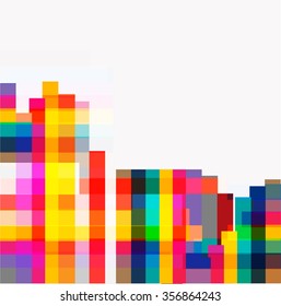 Colorful geometric lines of a colored background.