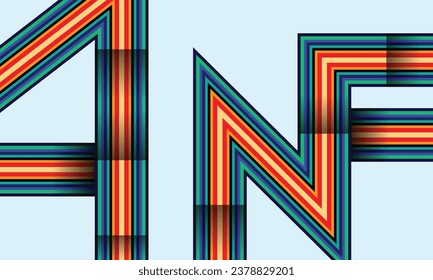 Colorful geometric lines layer background template copy space. Straight stripes ornament backdrop design. Suitable for poster, banner, cover, leaflet, presentation, magazine, or flyer.