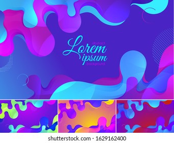 Colorful geometric liquid abstract background series. Suitable for web background, design element and other.