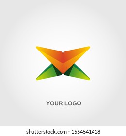 colorful geometric logo vector template