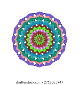 Ein buntes geometrisches Mandalamuster