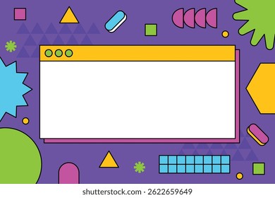 Colorido geométrico memphis forma Vector Plantilla de fondo
