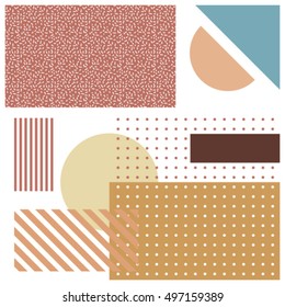 Colorful geometric memphis style. Vector illustration