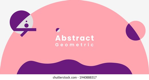 Colorful geometric minimalist background. Abstract geometric circles background. Template for poster, backdrop, book cover, brochure, and vector illustration. Eps 10