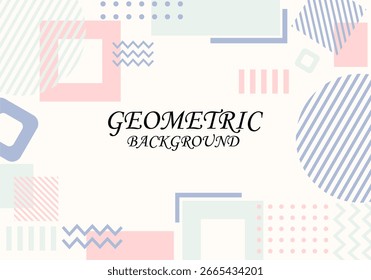 Bunte geometrische Modelle, flacher Hintergrund
