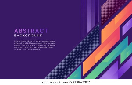 Vector de fondo geométrico moderno y colorido