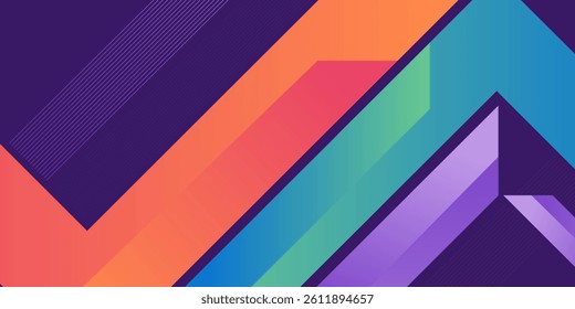 Colorful geometric modern background vector
