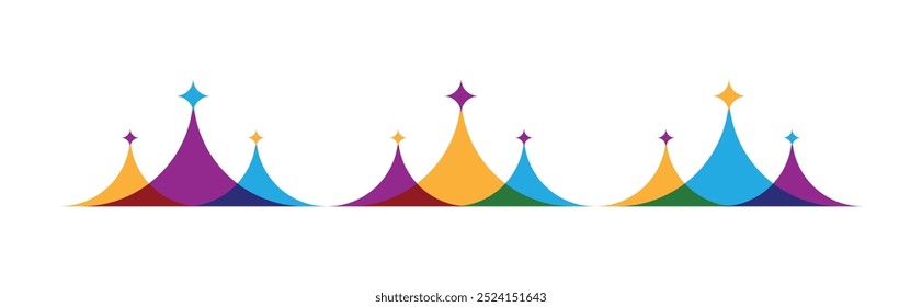 Colorful Geometric Mountain Logo for Nature, Adventure, and Exploration vector illustration