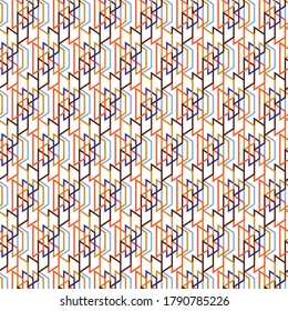 Colorful Geometric Net Pattern Design