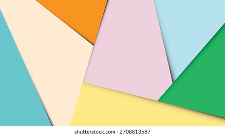Fondo Abstractas geométrico colorido de la capa del corte del papel con el Vector superpuesto moderno de las Formas
