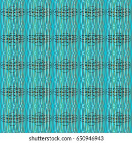 colorful geometric pattern, abstraction with ellipses, retro style, turquoise pattern