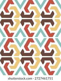 bunte geometrische Muster Hintergrund. Abstraktes geometrisches Muster. Ein nahtloser Vektorhintergrund. Weiße und schwarze Ornamente. Modernes Grafikmuster. Einfaches Grafikdesign mit Gitter. EPS10