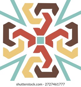 bunte geometrische Muster Hintergrund. Abstraktes geometrisches Muster. Ein nahtloser Vektorhintergrund. Weiße und schwarze Ornamente. Modernes Grafikmuster. Einfaches Grafikdesign mit Gitter. EPS10