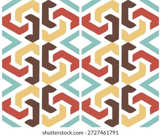 bunte geometrische Muster Hintergrund. Abstraktes geometrisches Muster. Ein nahtloser Vektorhintergrund. Weiße und schwarze Ornamente. Modernes Grafikmuster. Einfaches Grafikdesign mit Gitter. EPS10