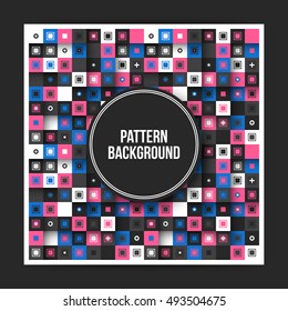 Colorful geometric pattern background with abstract elements. Useful for covers, posters and web sites.