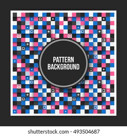 Colorful geometric pattern background with abstract elements. Useful for covers, posters and web sites.