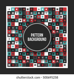 Colorful geometric pattern background with abstract elements. Useful for covers, posters and web sites.