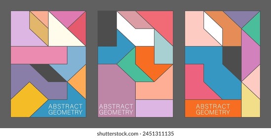 Colorful geometric pattern. Background of geometric shapes. A modern poster template, cover, flyers, an idea for interior design or print