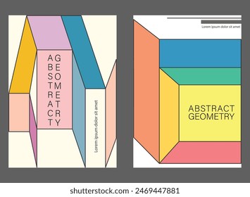 Colorful geometric pattern. Background of geometric shapes. A modern poster template, cover, flyers, an idea for interior design or print