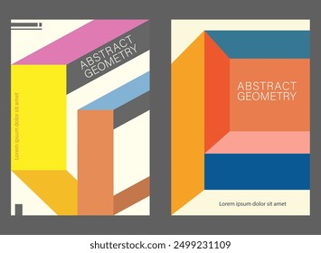 Colorful geometric pattern. Background of geometric shapes. A modern poster template, cover, flyers, an idea for interior design or print